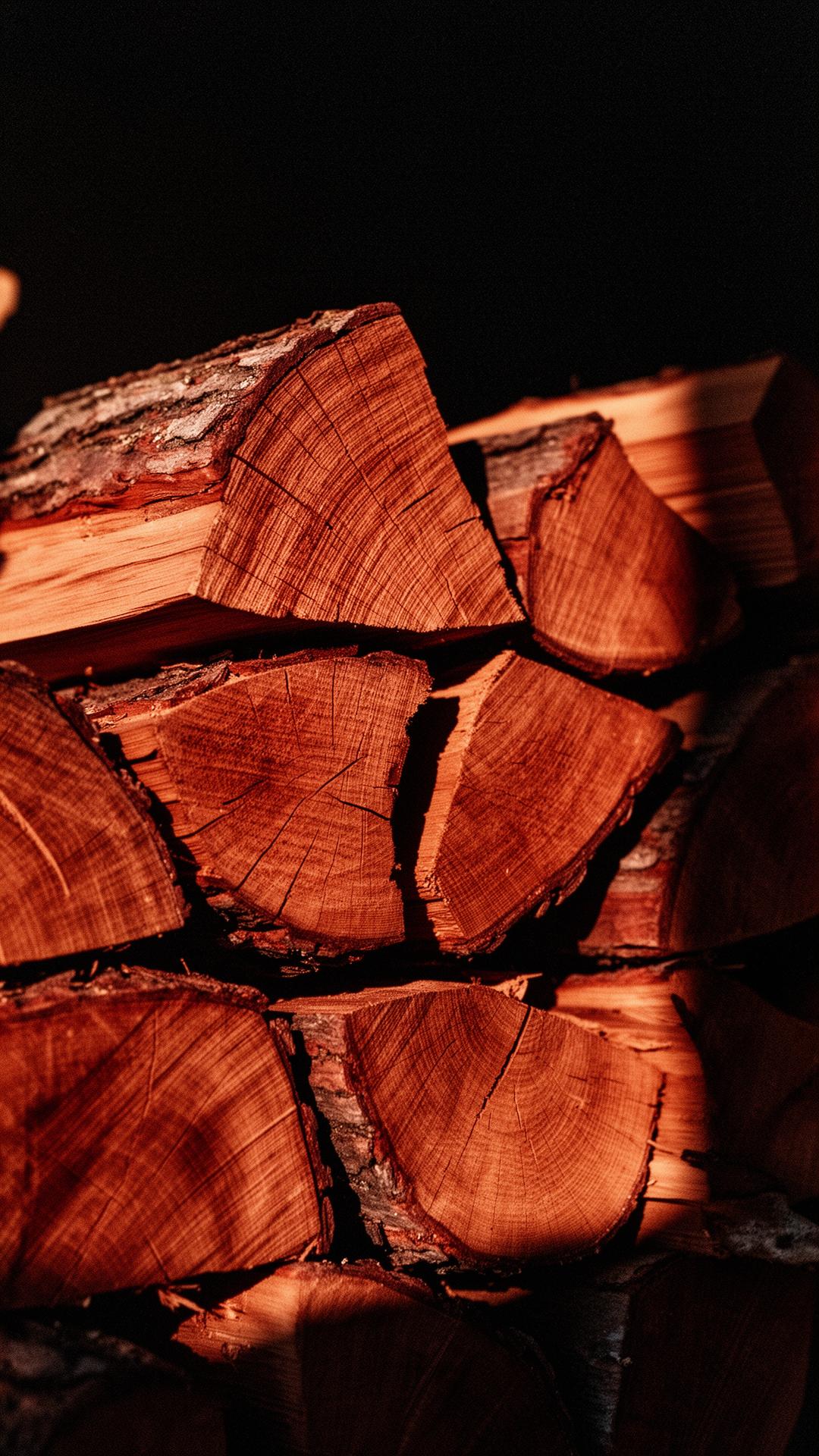 Kiln-dried oak firewood logs (Quercus robur) for wholesale export